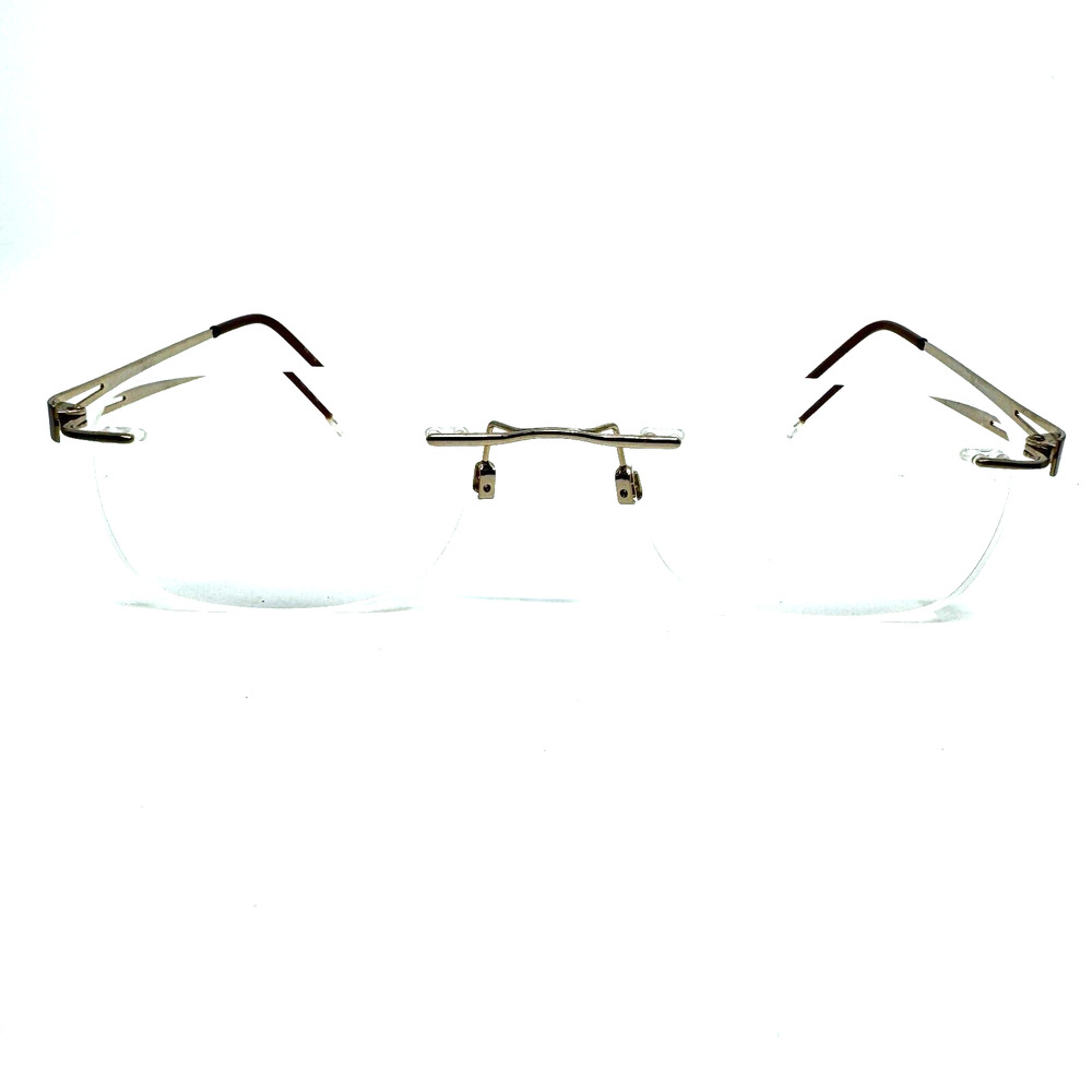 Invincilites by‎ Zyloware Eyeglasses Frame rimless Zeta T Gold 48-18-140 H9707